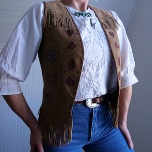 NWT RRL & Co‎ Limited edition 21 of 50 hand embroidered beaded suede vest